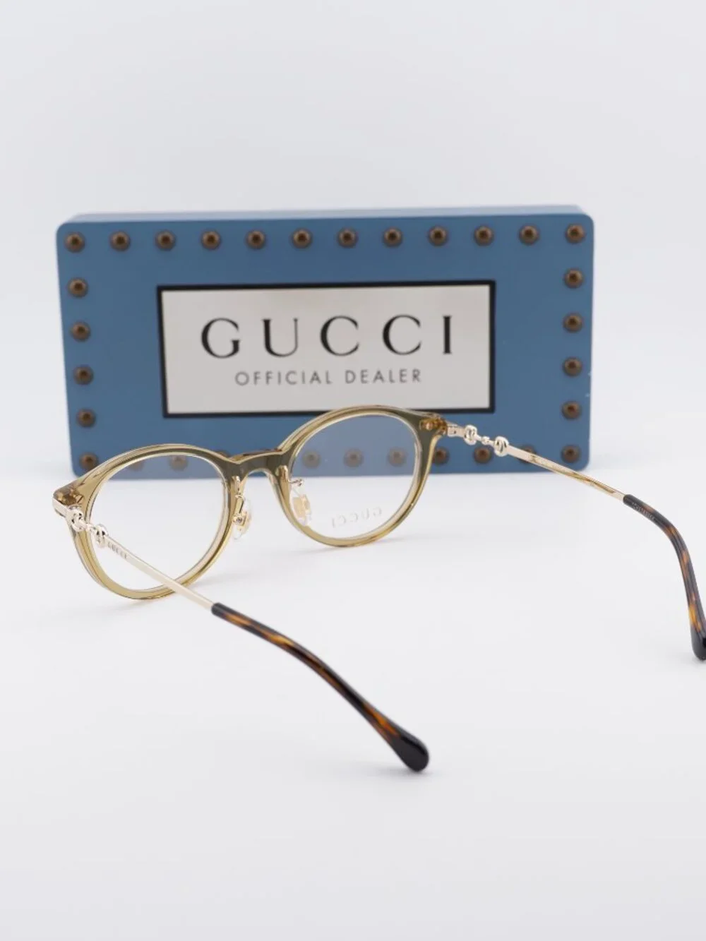 Gucci GG1904OJ 003 Round Eyeglasses 50mm - Yellow / Gold